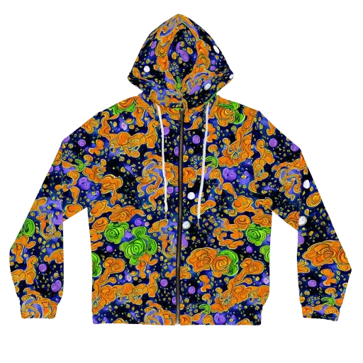 Cobalt Candy on a Women's Full-Zip Hoodie
