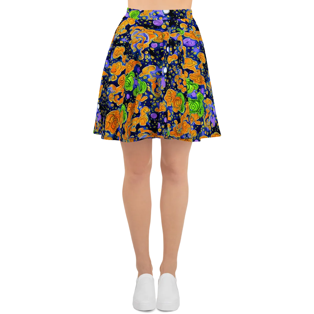 Cobalt Candy on Skater Skirt — Front