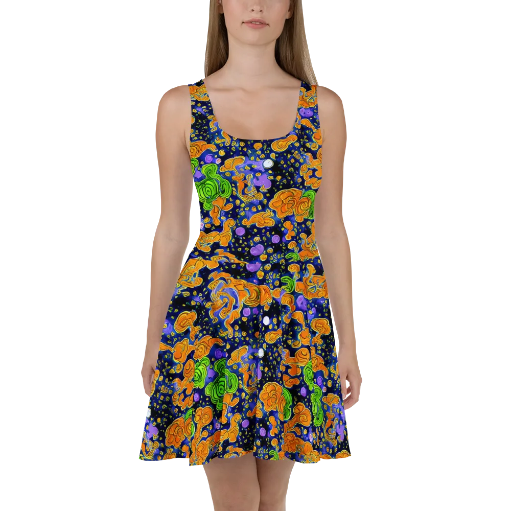 Cobalt Candy on Skater Dress — Front
