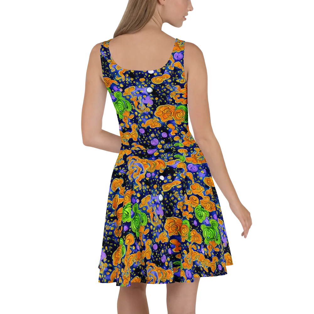 Cobalt Candy on Skater Dress — Back