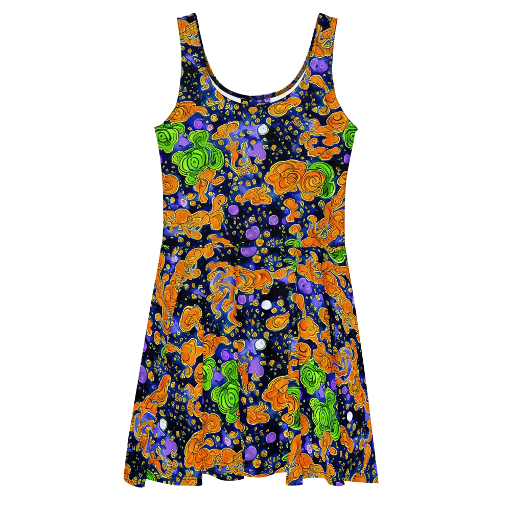 Cobalt Candy on Skater Dress — Front