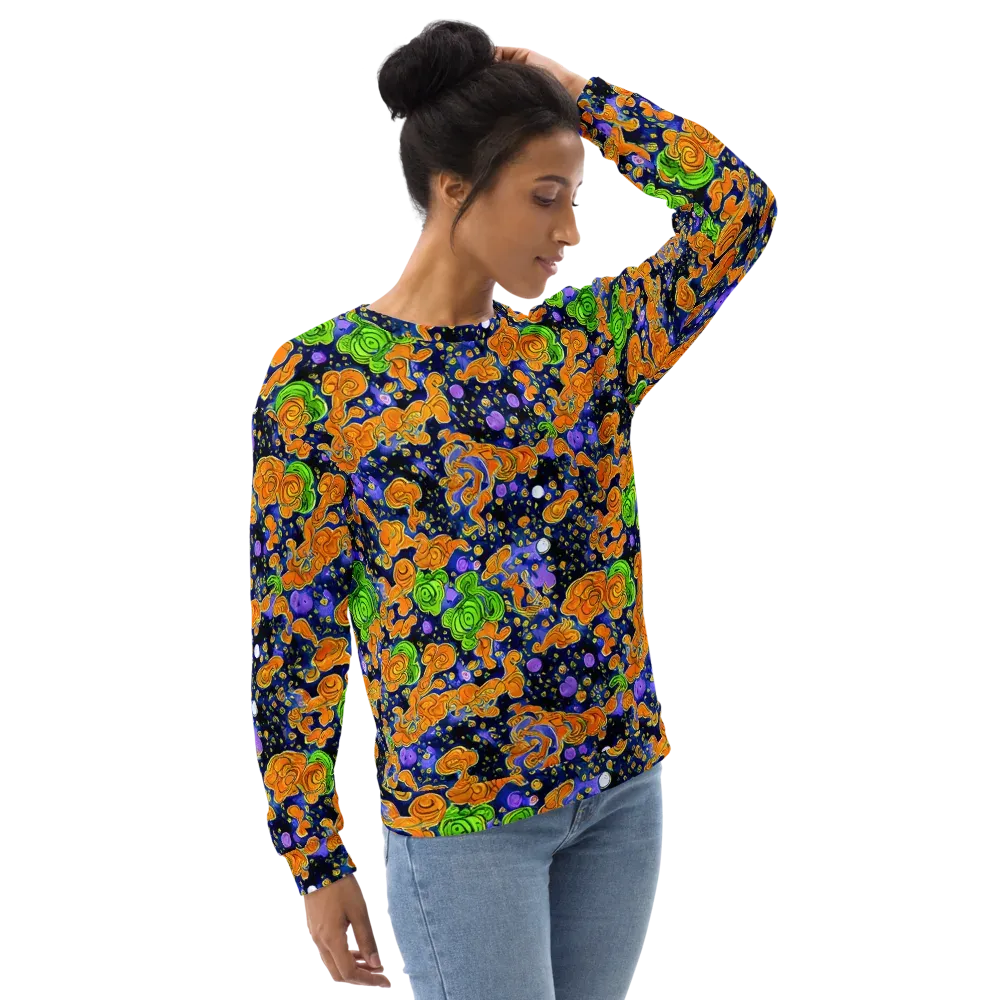 Cobalt Candy on Sweatshirt — Right Front