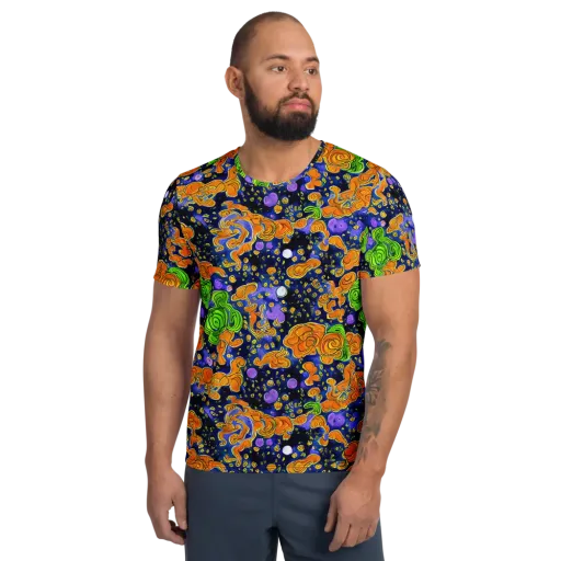 Cobalt Candy on a Men's Athletic T-Shirt