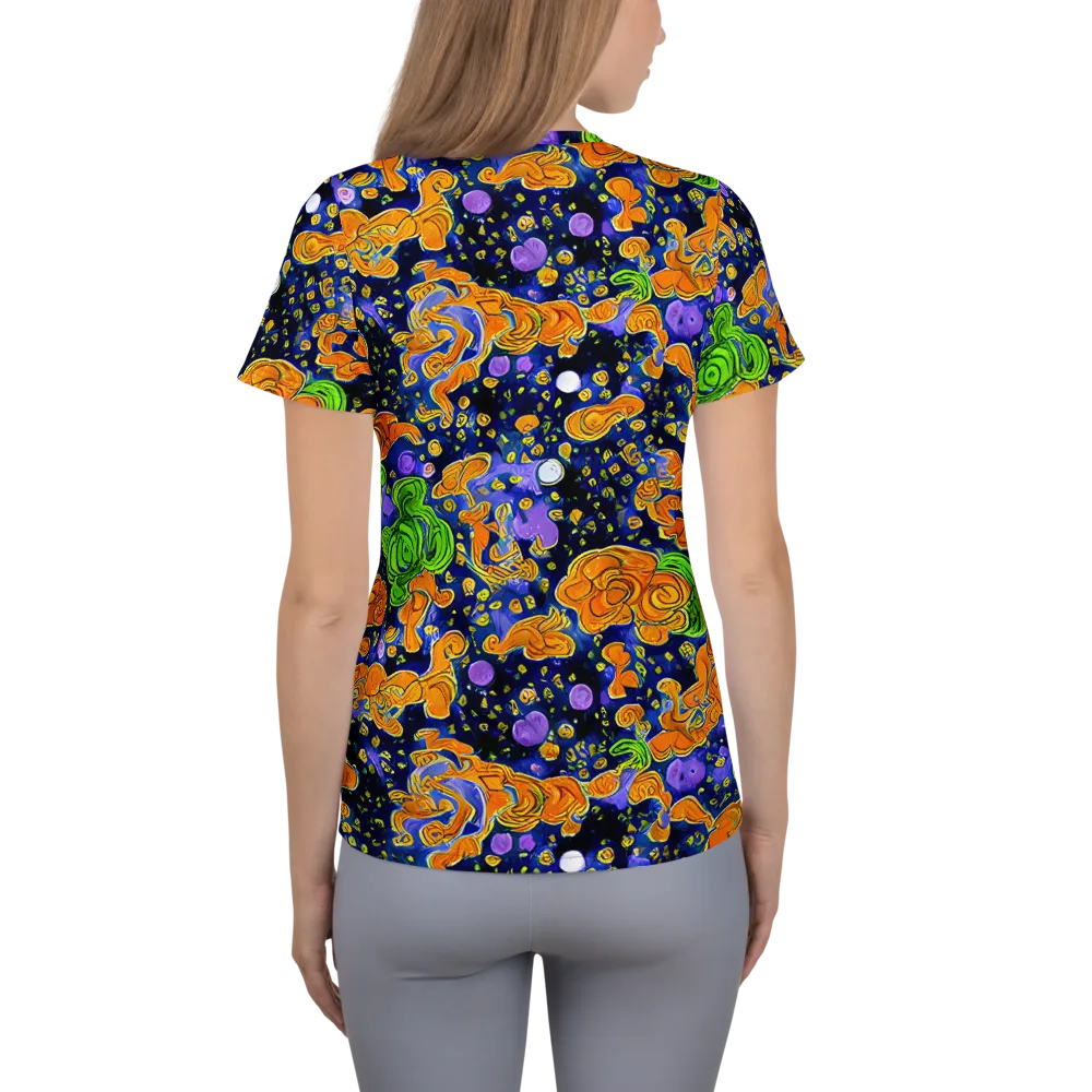 Cobalt Candy on Women's Athletic T-Shirt — Back