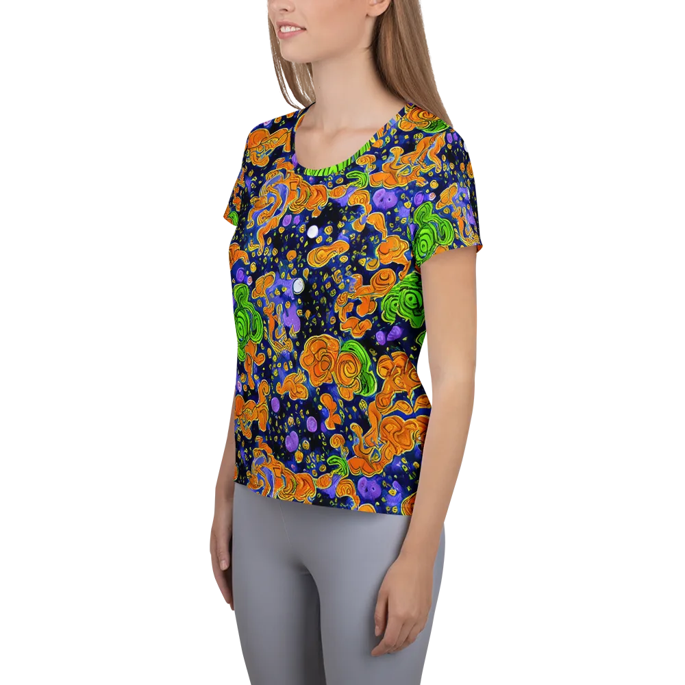 Cobalt Candy on Women's Athletic T-Shirt — Left