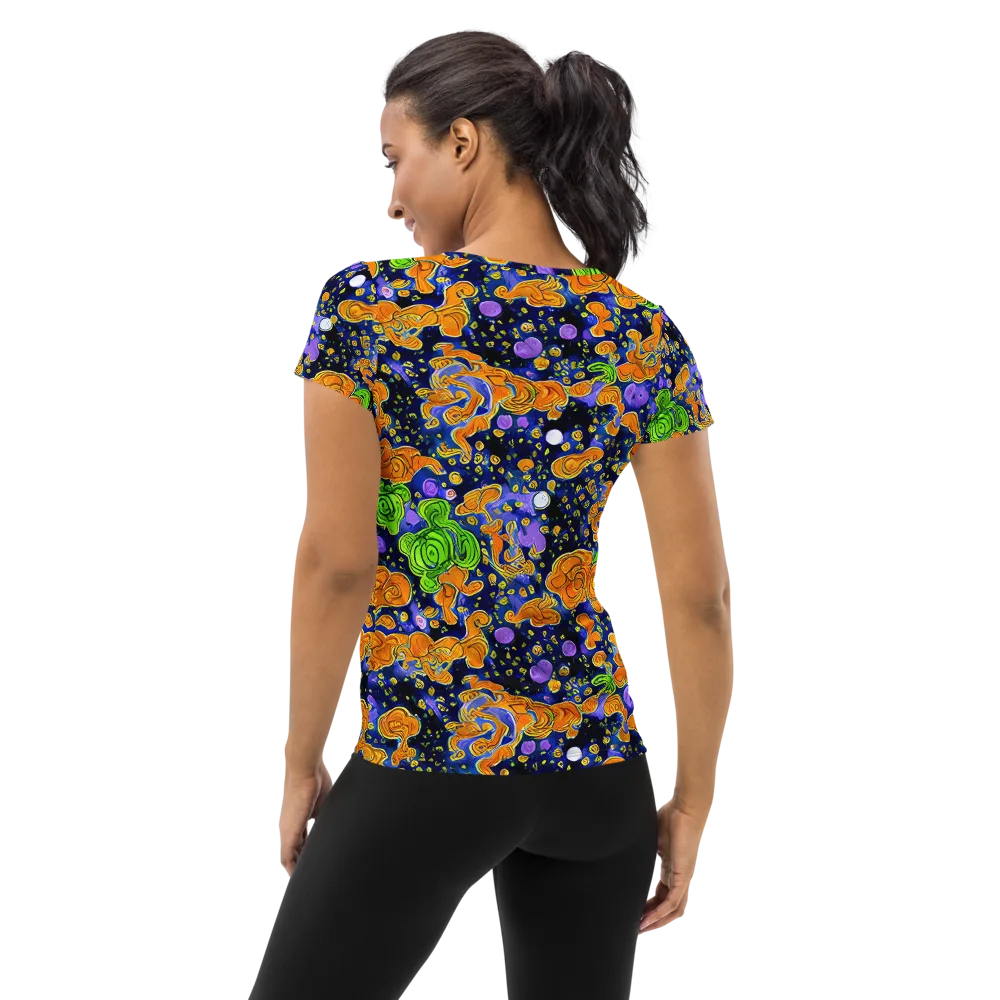 Cobalt Candy on Women's Athletic T-Shirt — Back