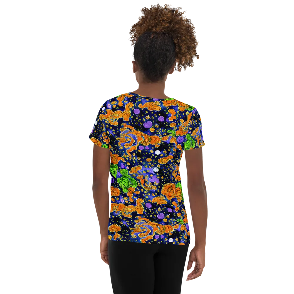 Cobalt Candy on Women's Athletic T-Shirt — Back