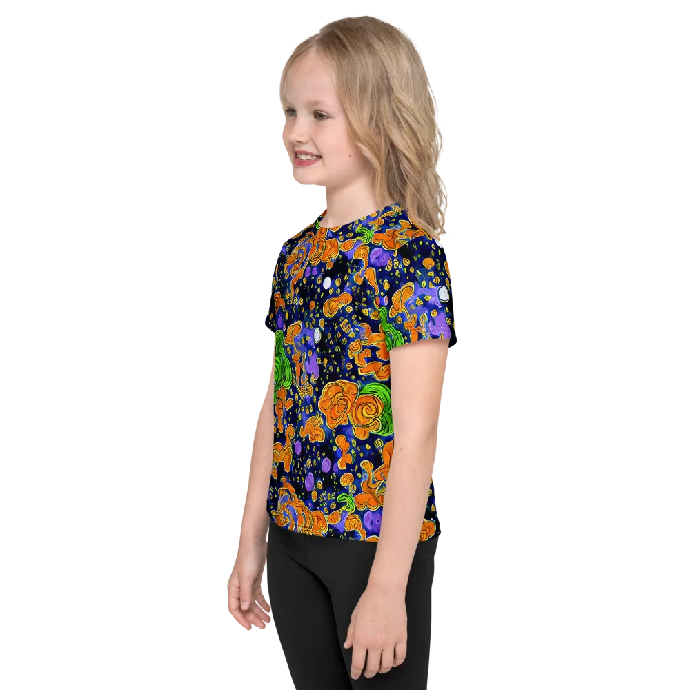 Cobalt Candy on Kids Crew Neck T-Shirt — Left