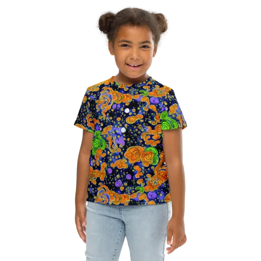 Cobalt Candy on a Kids Crew Neck T-Shirt