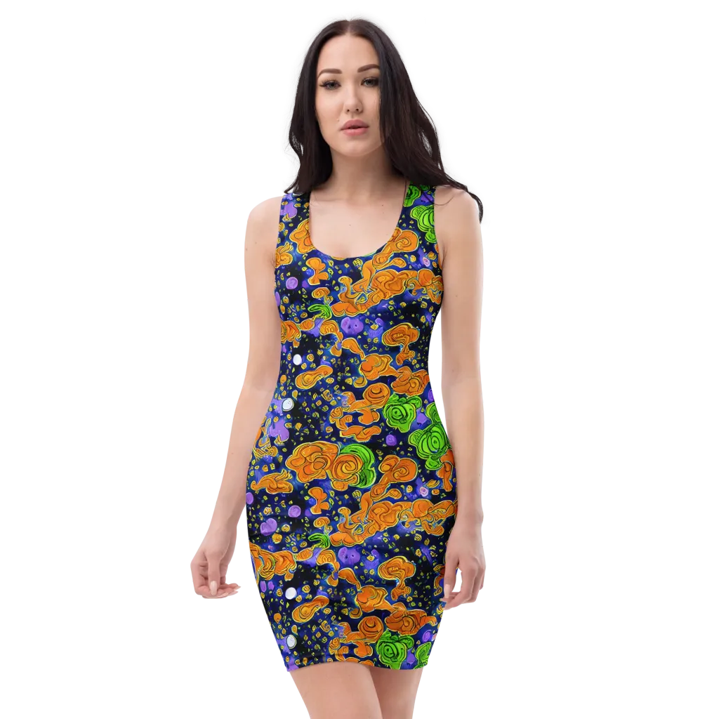 Cobalt Candy on Bodycon Dress — Front