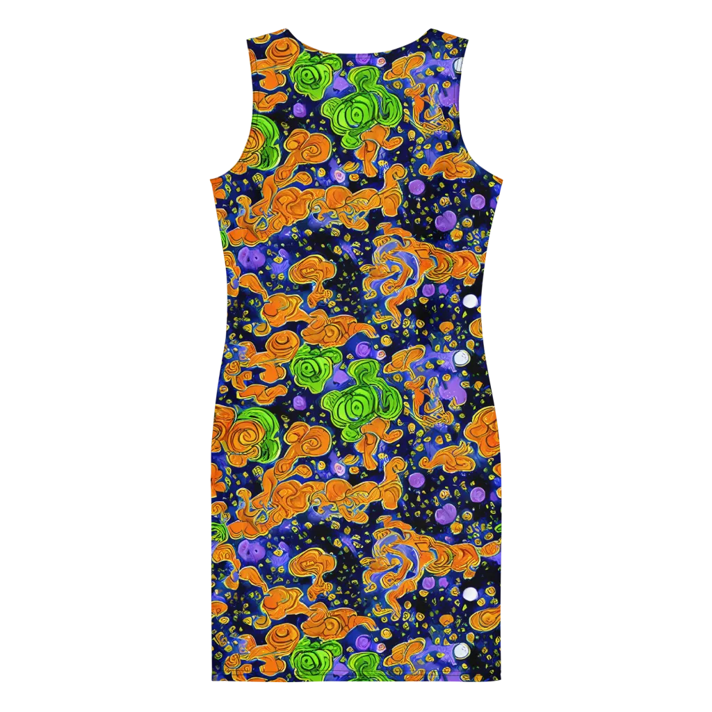 Cobalt Candy on Bodycon Dress — Back