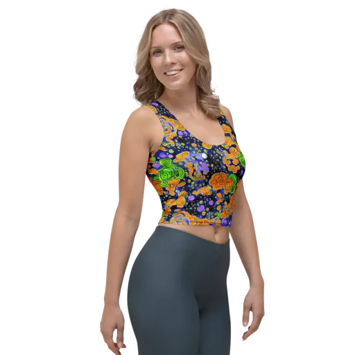 Cobalt Candy on a Crop Top