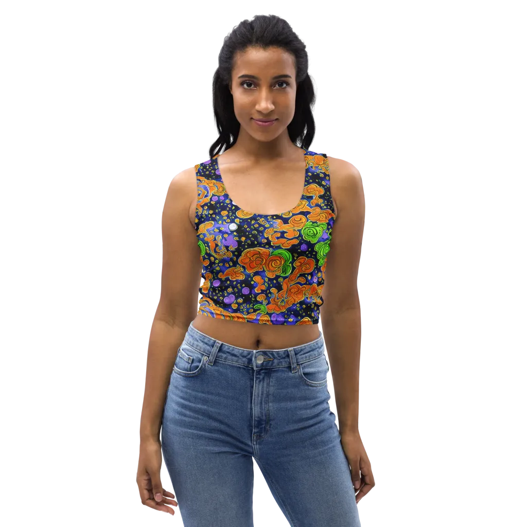 Cobalt Candy on Crop Top — Front