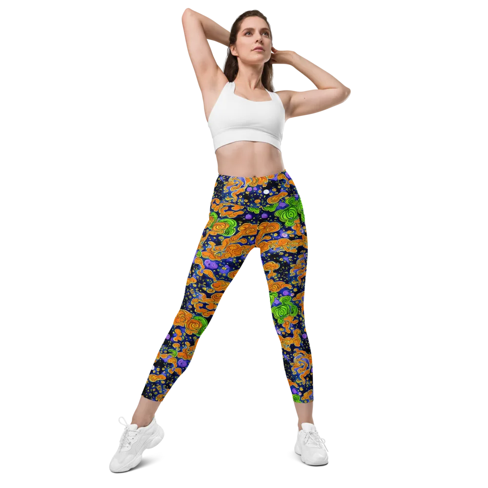 Cobalt Candy on Leggings with Pockets — Front