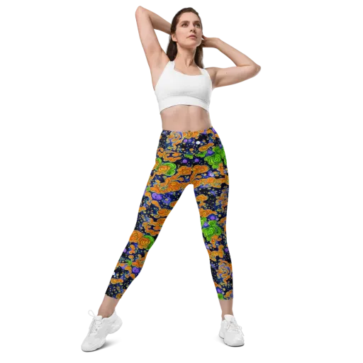 Cobalt Candy on a Leggings with Pockets