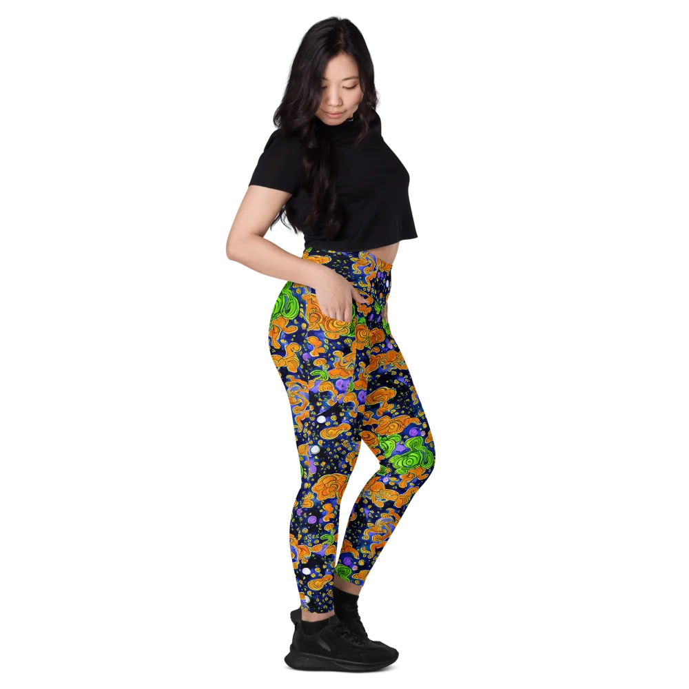 Cobalt Candy on Leggings with Pockets — Right