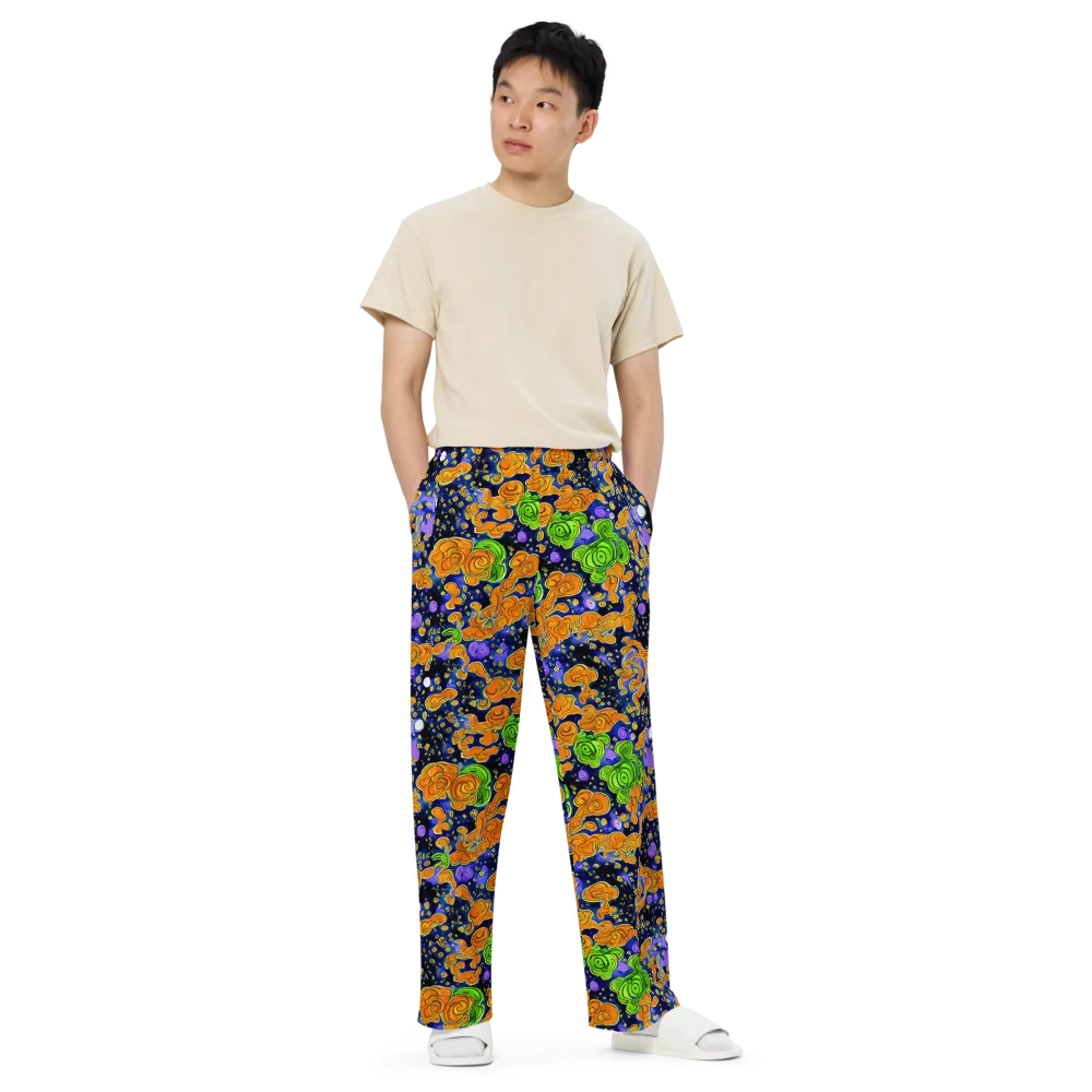 Cobalt Candy on Wide-Leg Pants — Front