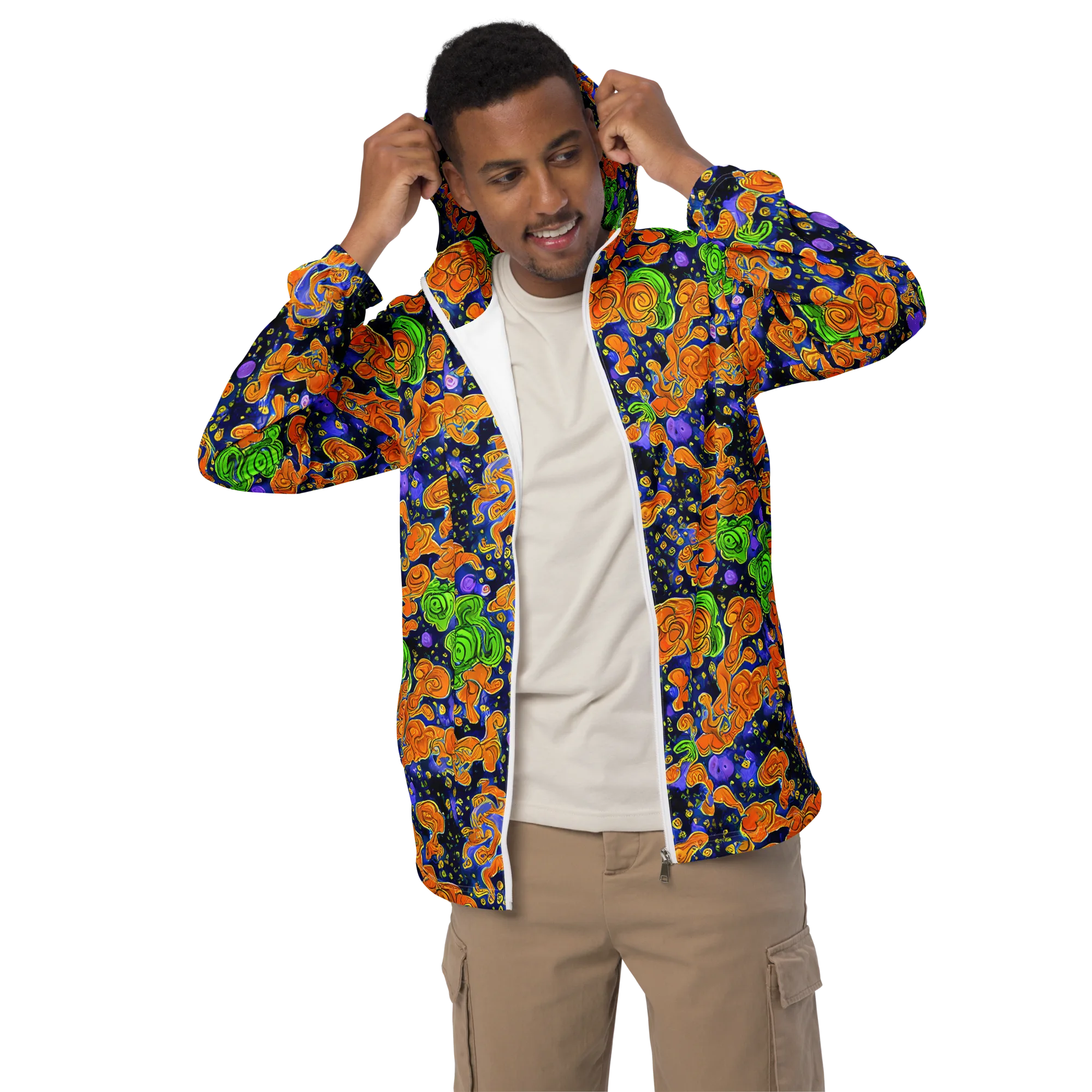 Cobalt Candy on Men's Windbreaker — Front