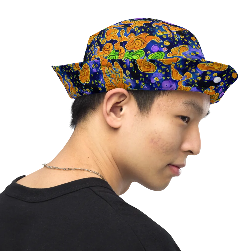 Cobalt Candy on Reversible Bucket Hat — Right Outside