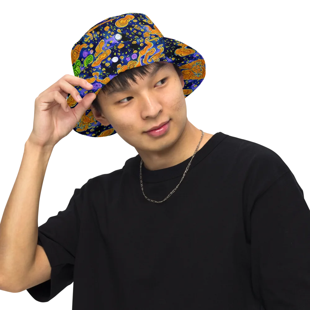 Cobalt Candy on Reversible Bucket Hat — Front Inside