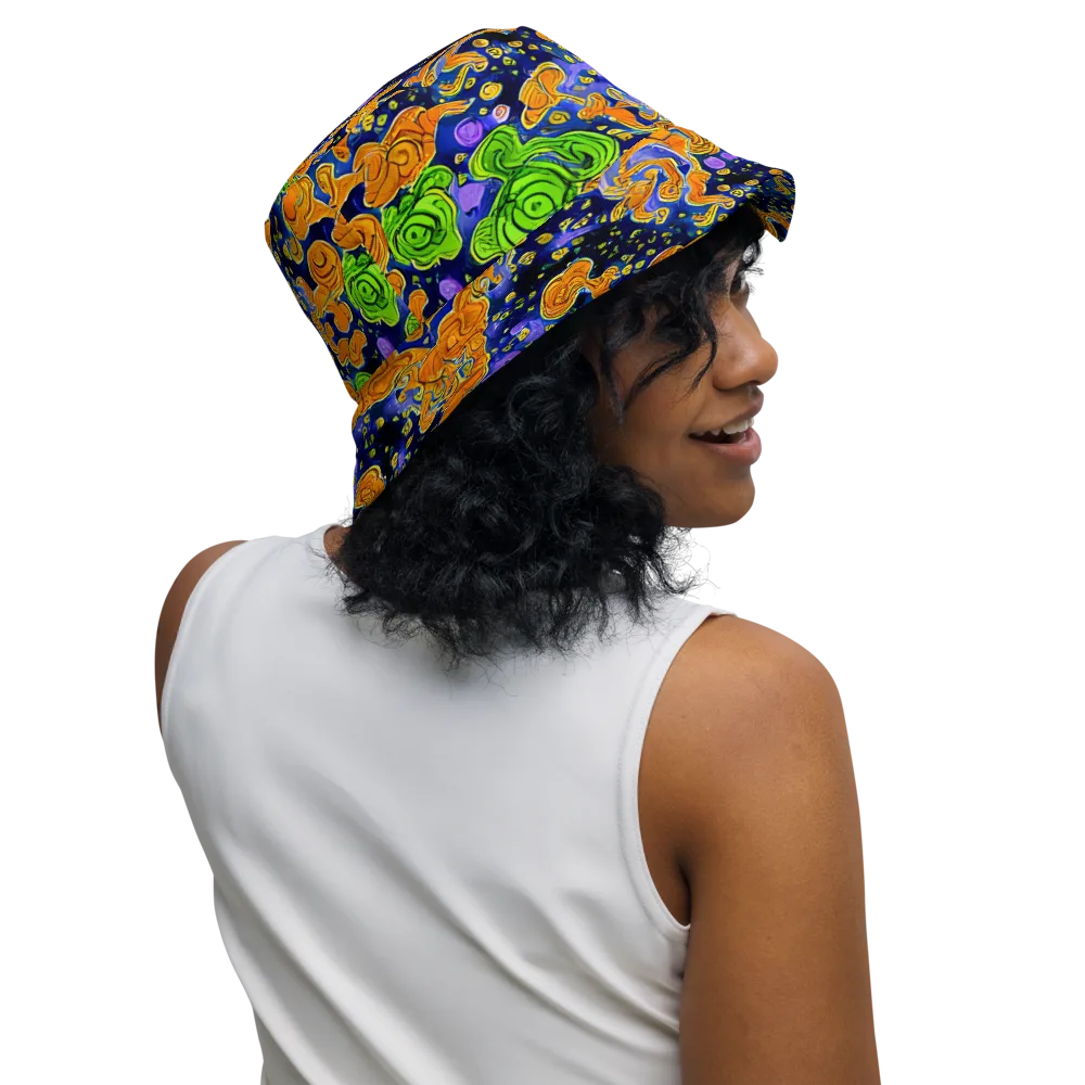 Cobalt Candy on Reversible Bucket Hat — Right Outside