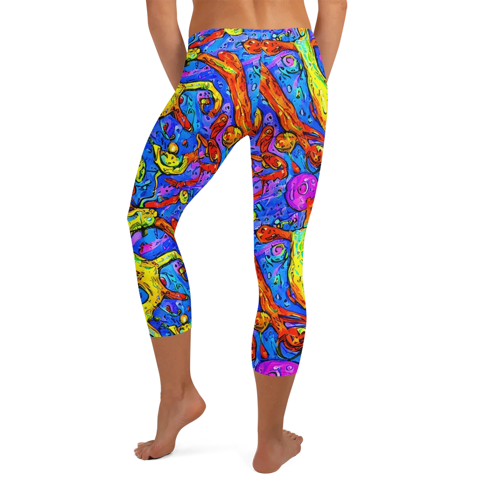 Chromatic Shoal on Capri Leggings — Back