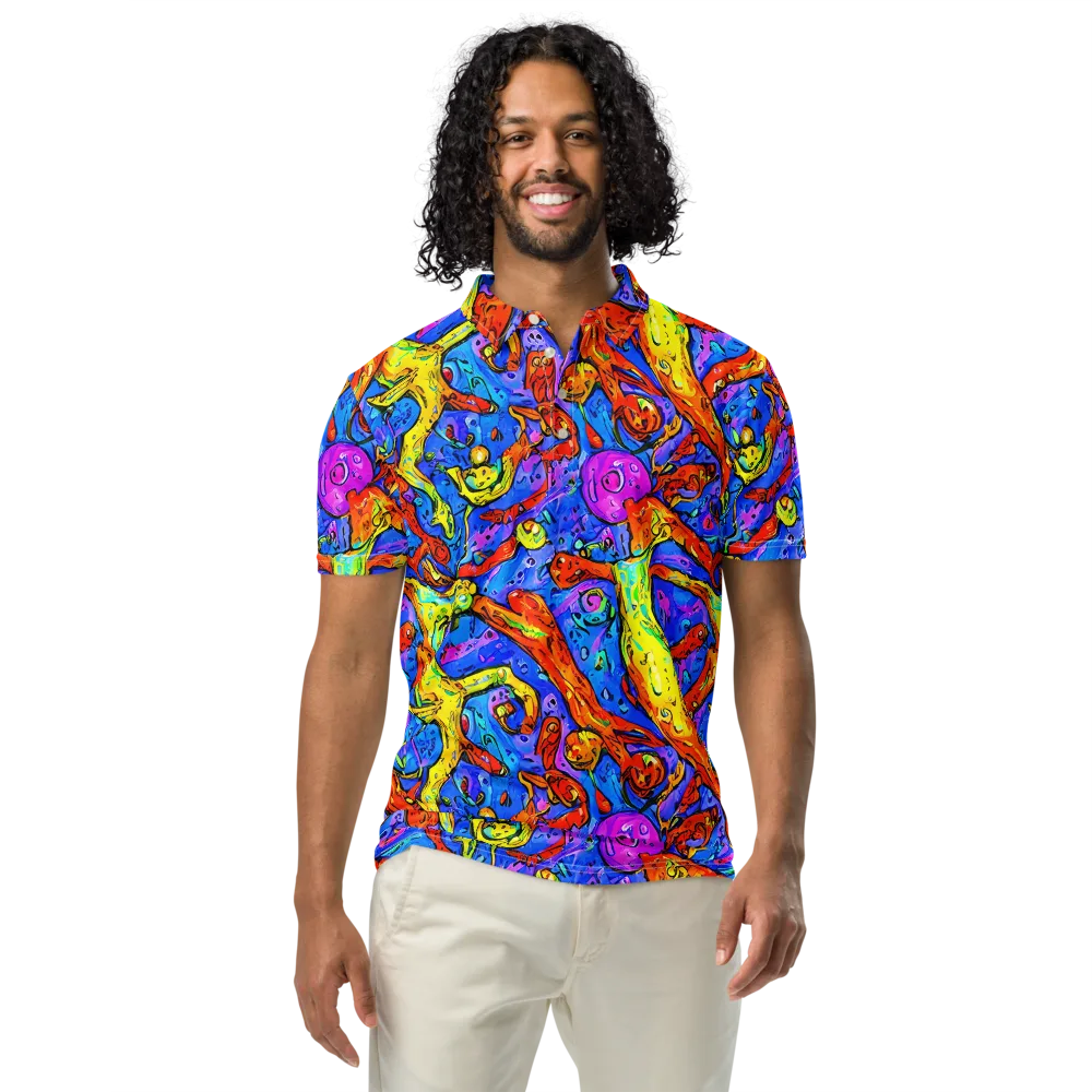 Chromatic Shoal on Men's Slim Fit Polo Shirt — Front
