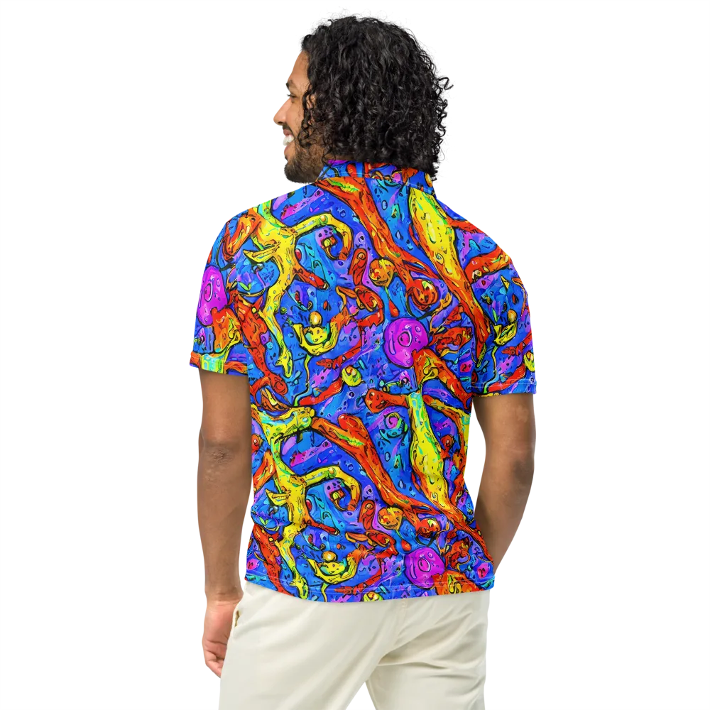 Chromatic Shoal on Men's Slim Fit Polo Shirt — Back