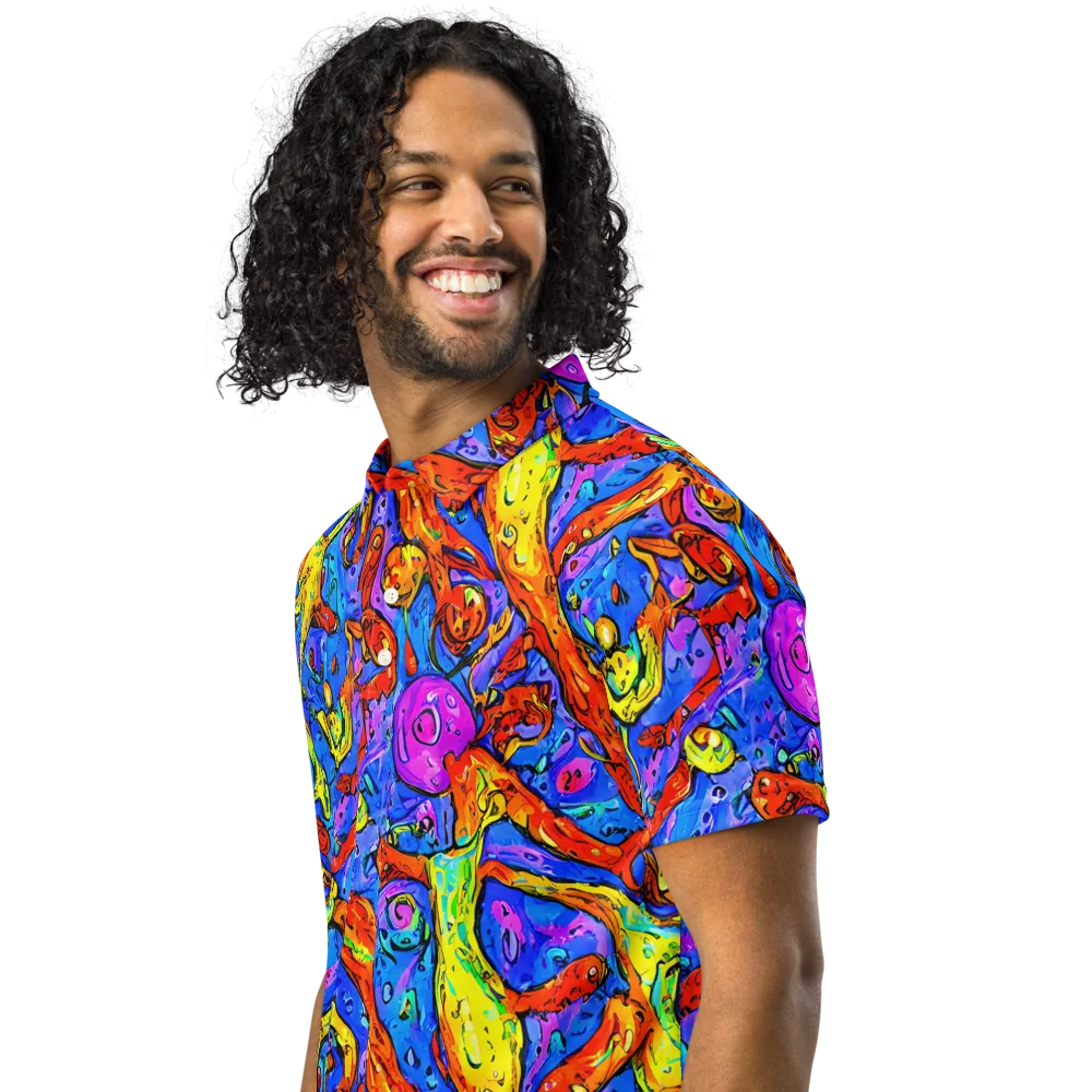 Chromatic Shoal on Men's Slim Fit Polo Shirt — Left Front