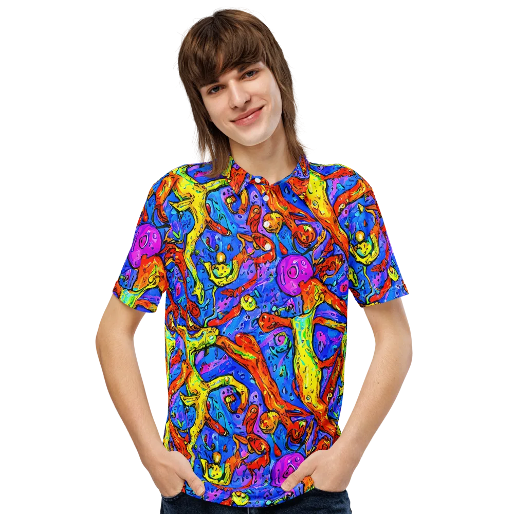 Chromatic Shoal on Men's Slim Fit Polo Shirt — Front
