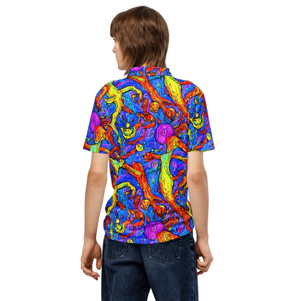 Chromatic Shoal on Men's Slim Fit Polo Shirt — Back