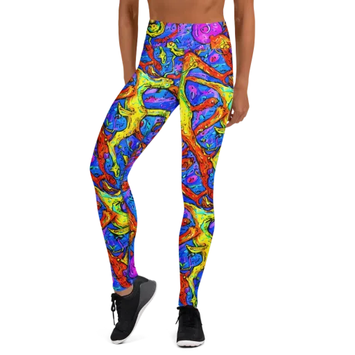 Chromatic Shoal on a Yoga Leggings