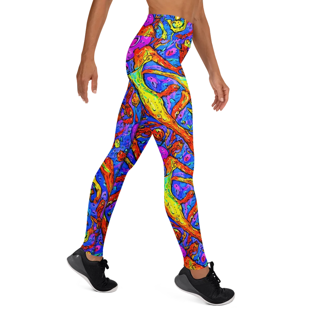Chromatic Shoal on Yoga Leggings — Right