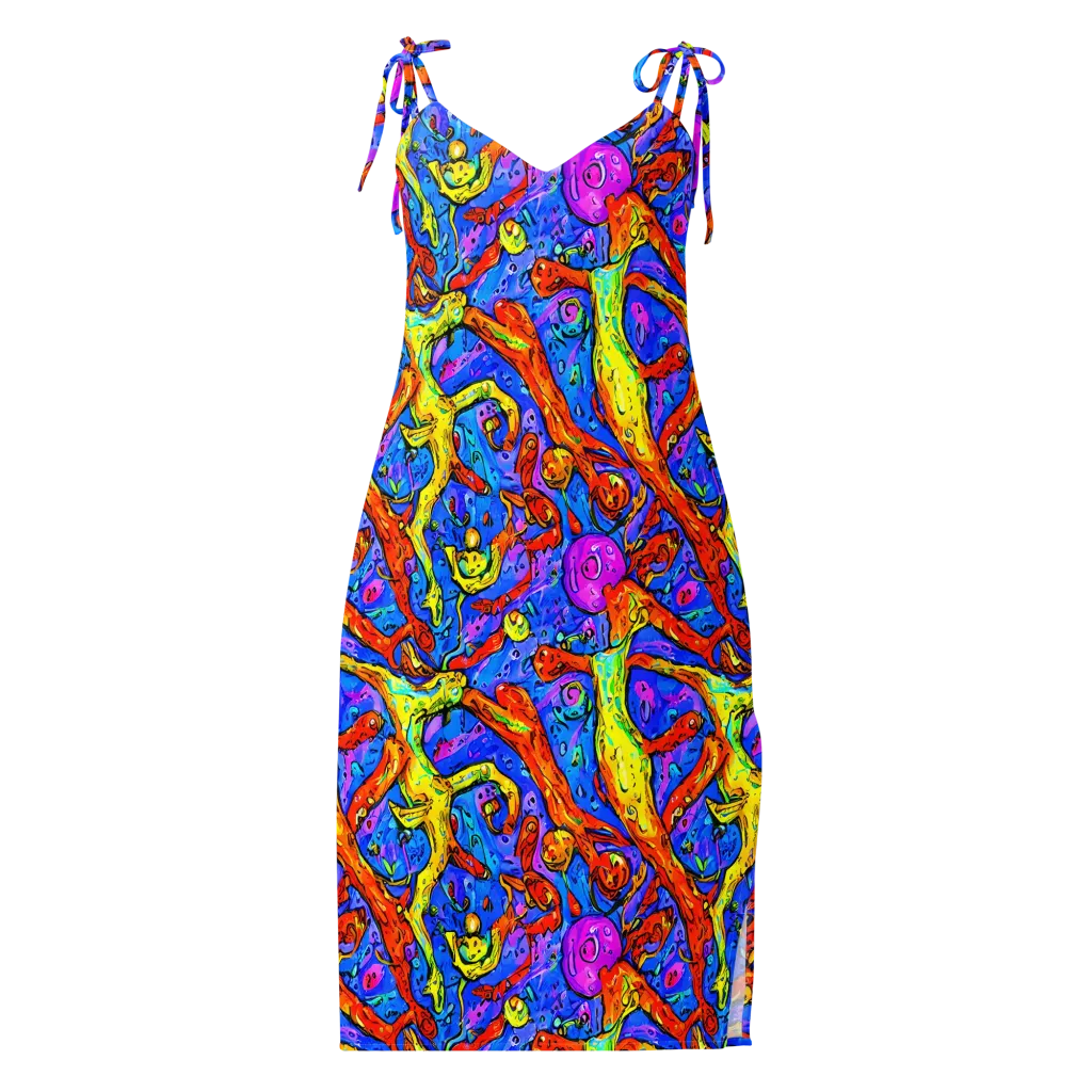 Chromatic Shoal on Slip Dress — Front