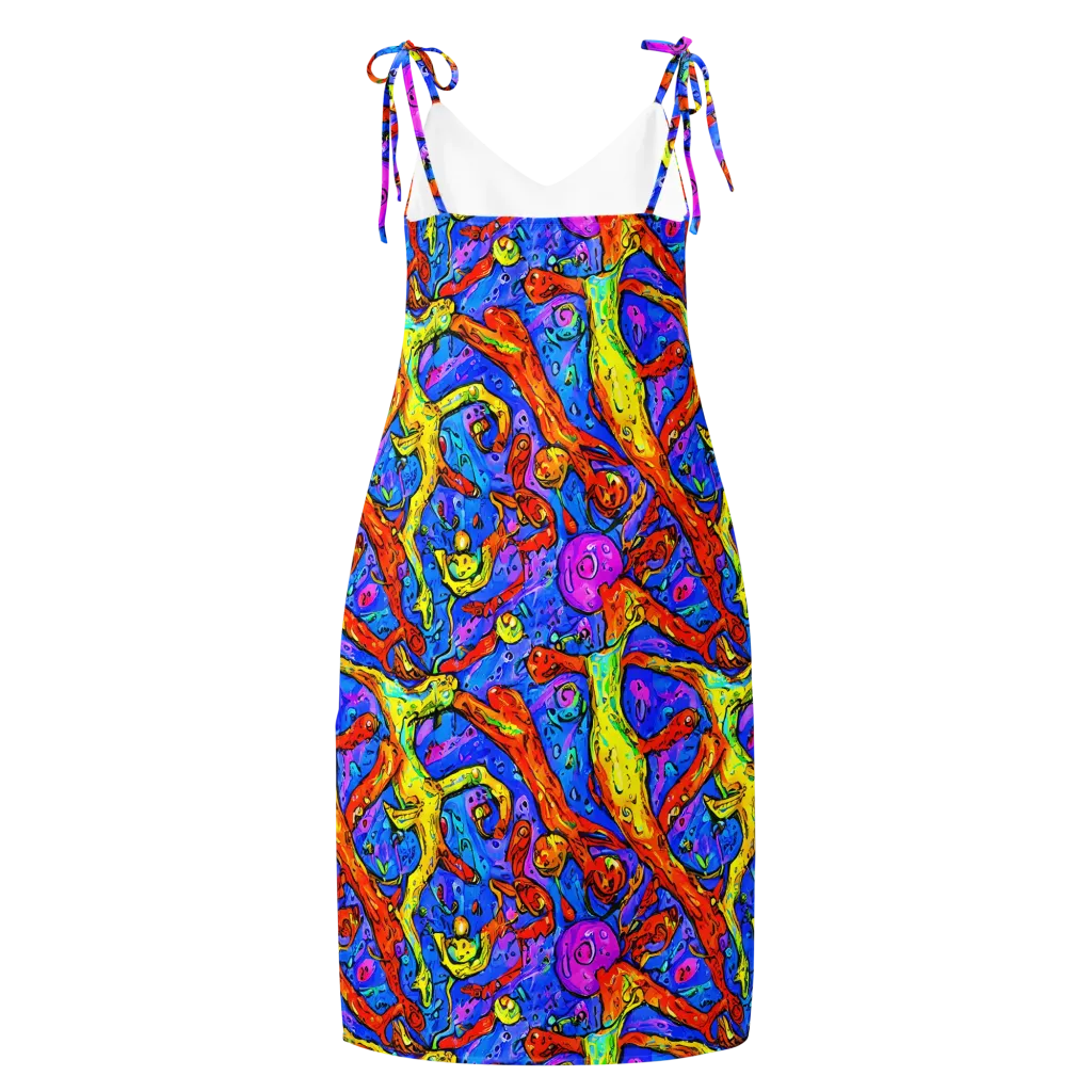 Chromatic Shoal on Slip Dress — Back