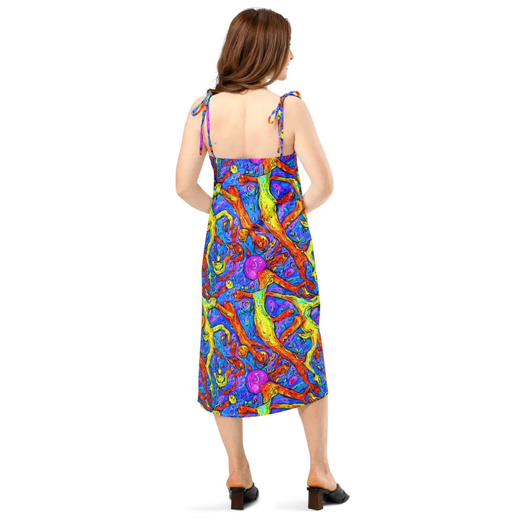 Chromatic Shoal on Slip Dress — Back