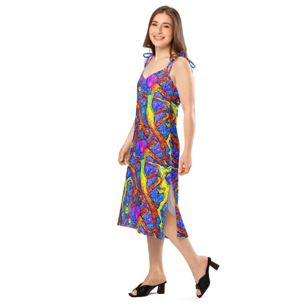 Chromatic Shoal on Slip Dress — Left Front