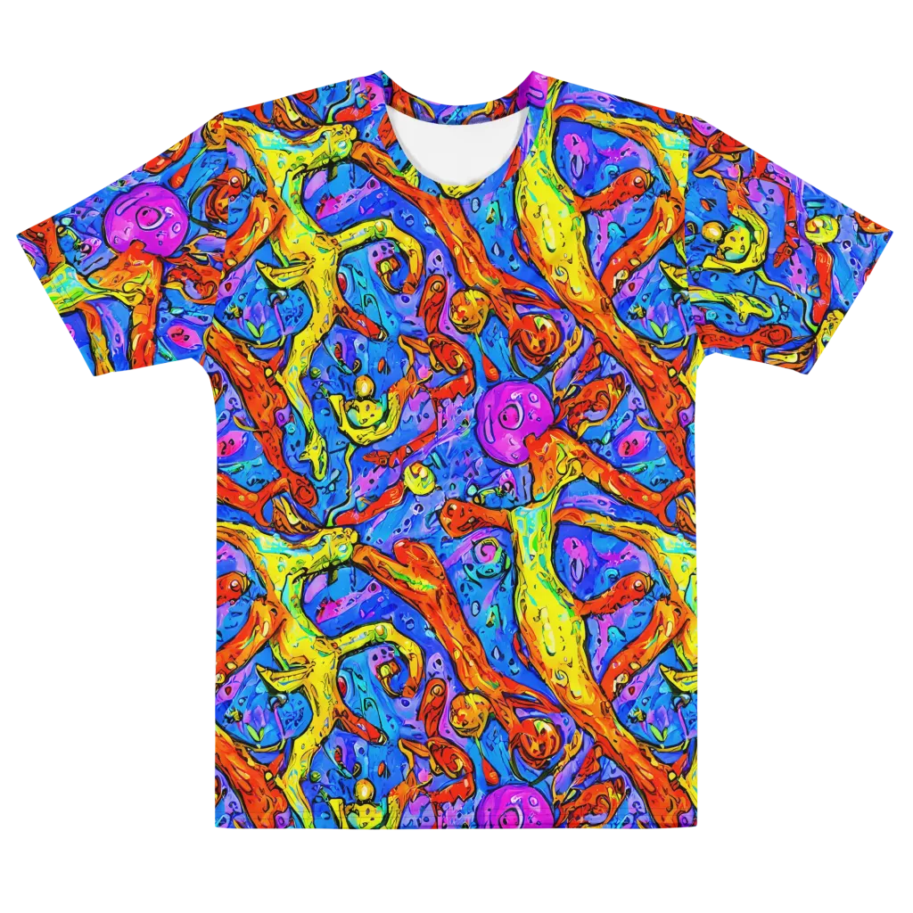 Chromatic Shoal on Men's Cotton Crew Neck T-Shirt — Front