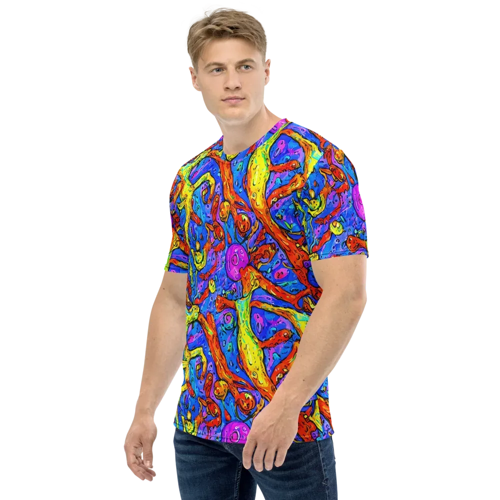 Chromatic Shoal on Men's Crew Neck T-Shirt — Left