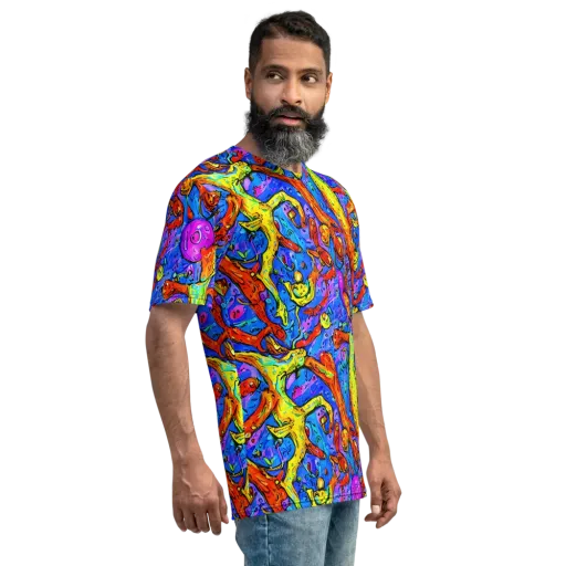Chromatic Shoal on a Men's Crew Neck T-Shirt