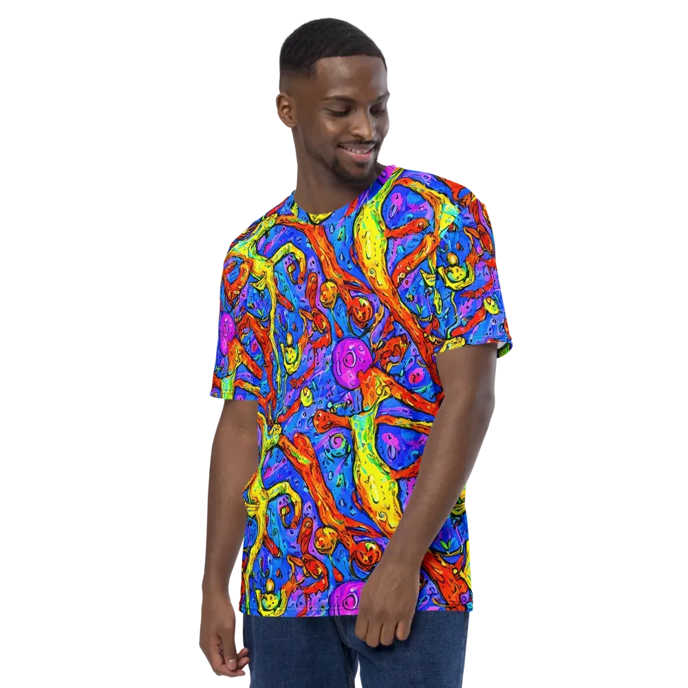 Chromatic Shoal on Men's Crew Neck T-Shirt — Left