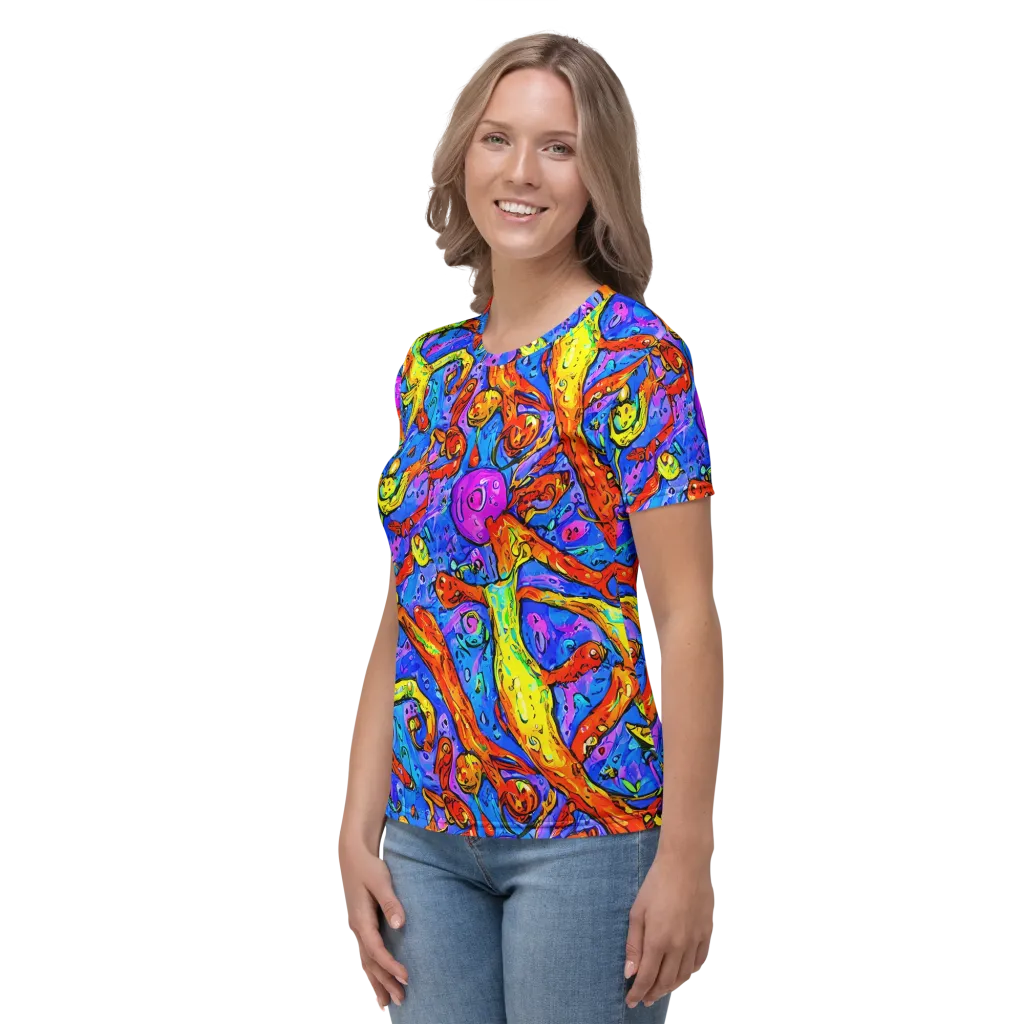 Chromatic Shoal on Women's Crew Neck T-Shirt — Left