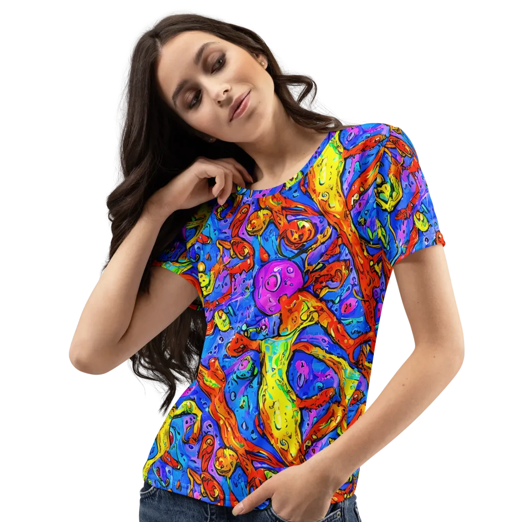 Chromatic Shoal on Women's Crew Neck T-Shirt — Left Front