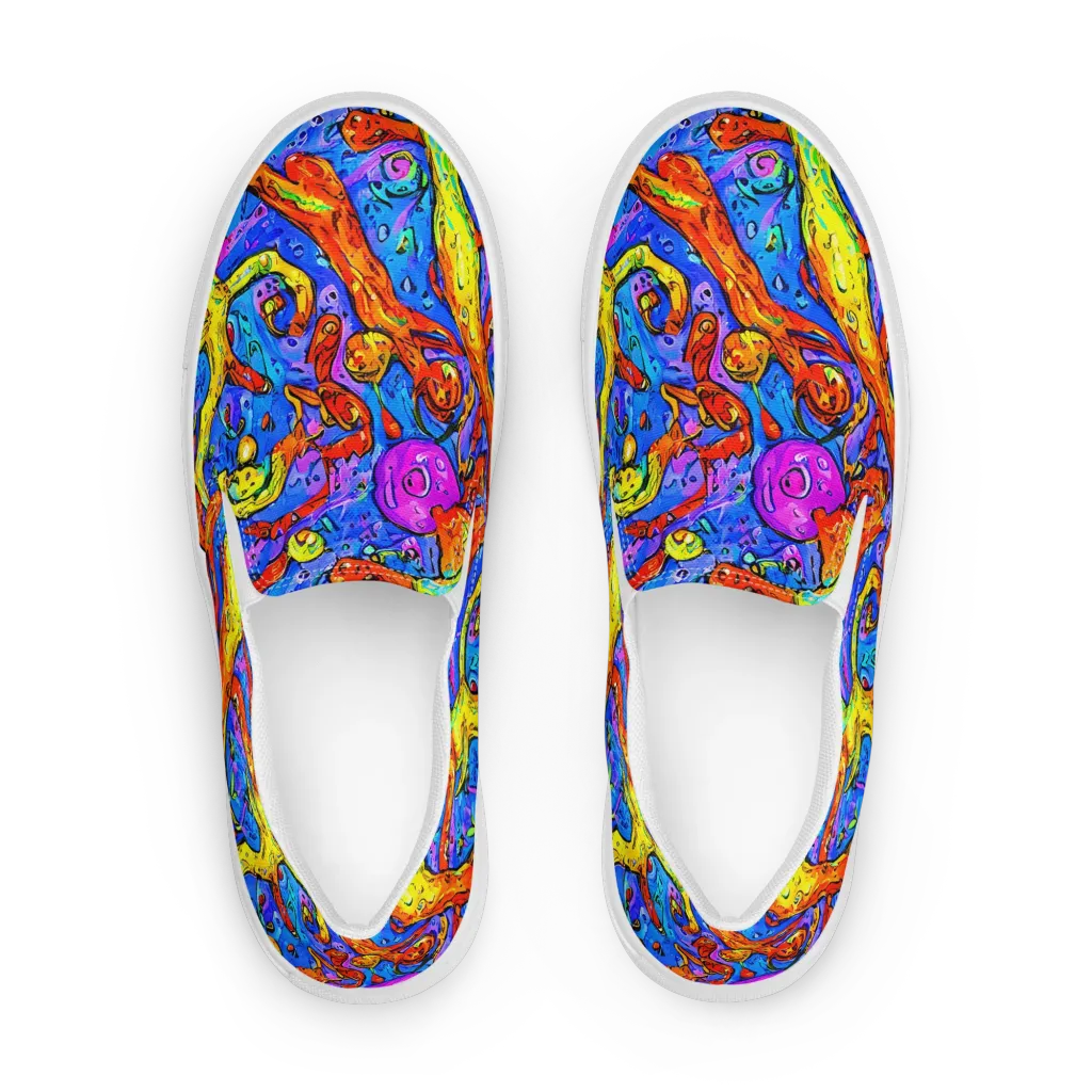 Chromatic Shoal on Women's Slip-On Canvas Shoes — Front