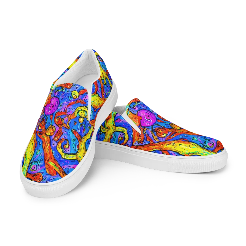 Chromatic Shoal on Women's Slip-On Canvas Shoes — Left Front