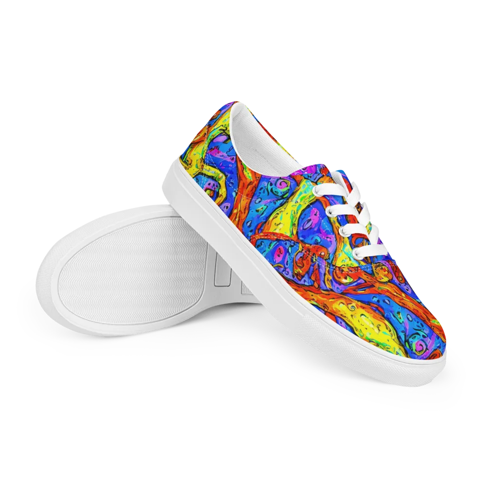 Chromatic Shoal on Men's Lace-Up Canvas Shoes — Right Front