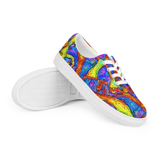 Chromatic Shoal on a Men's Lace-Up Canvas Shoes