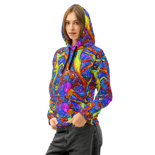 Chromatic Shoal on a Cotton Hoodie