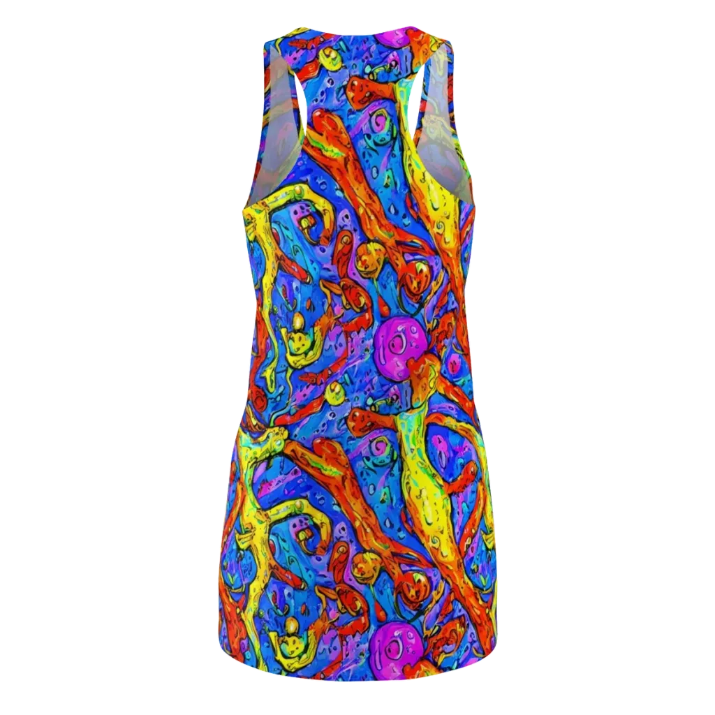 Chromatic Shoal on Racerback Dress — Back