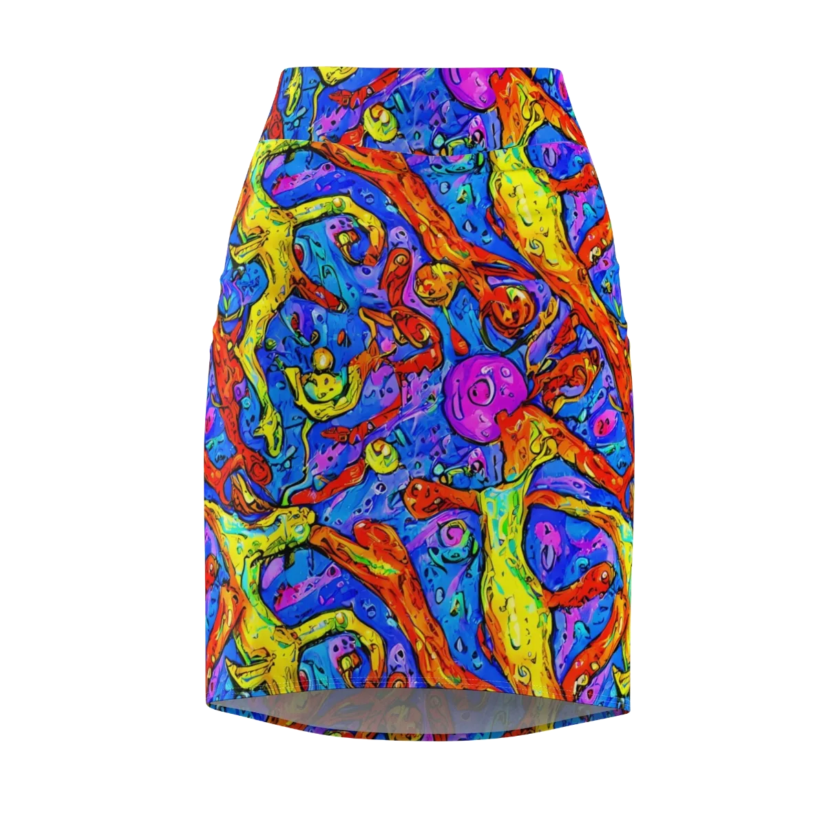 Chromatic Shoal on Pencil Skirt — Front